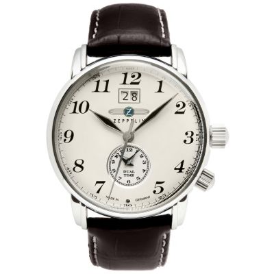 Men's Watch ZEPPELIN LZ127 Graf Zeppelin Dual Time 7644-5 + BOX