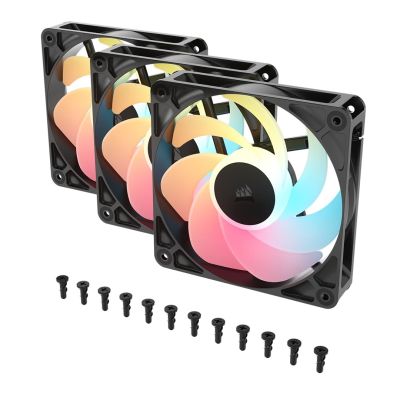 3. Corsair RS120-R ARGB Computer Case Fan 12 cm Black 3 pcs.
