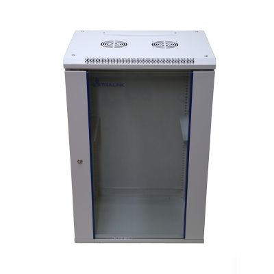 12. Extralink 15U 600x600 Gray Wall-Mounted Rack Cabinet