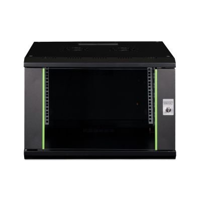 3. Digitus Unique 19" 7U 600x600 wall-mounted network cabinet, glass door, black, undivided, assembled, 100kg