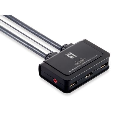 LevelOne KVM-0290 KVM Switch Black, Gray