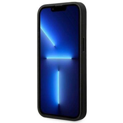 5. Case BMW BMHMP14L22PTDK iPhone 14 Pro 6.1 "black / black Leather Stamp Tricolor Magsafe