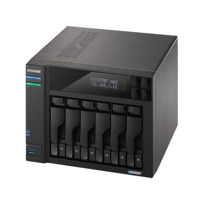 4. NAS Asustor AS6706T; Tower; 6x (3.5" SATA HDD/ 2.5" SSD); Intel Celeron N5105; 8GB DDR4 SODIMM (max. 16GB), 2x 2.5GbE, 4x M.2 2280 NVMe PCIe 3.0, 2x USB 3.2 Gen, 1x HDMI 2.0b, 1x optional 10 GbE card