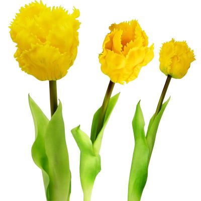 16. YELLOW TULIP 38CM LIFE-LIKE SPRING DECORATION