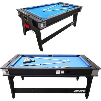 22. 4-IN-1 MULTIGAMING TABLE BILLIARDS TABLE TENNIS HOOK-UP DINING TABLE 189x94.1x81.3CM ENERO