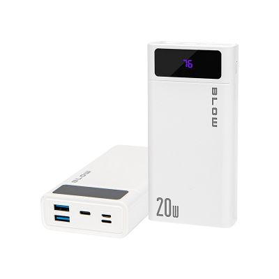 BLOW POWER BANK 20000MAH QC+PD 20W + LIGHTNING WHITE PB20E