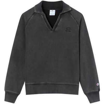 2. Champion Women's Polo Neck Sweatshirt Gray 118366 KK001