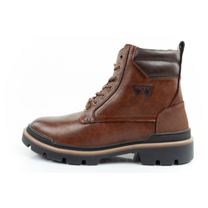 2. Wrangler Nevada men's shoes Chelsea boots elegant fashionable lace-up brown