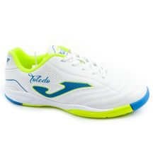 Joma Toledo JR 2602 indoor football shoes for kids, white