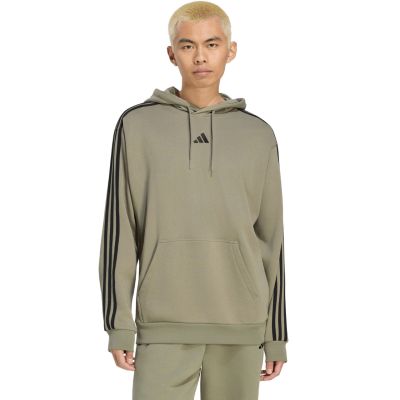 Men's adidas Essentials 3-Stripes French Terry Hoodie Olive KY4204