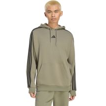 Men's adidas Essentials 3-Stripes French Terry Hoodie Olive KY4204