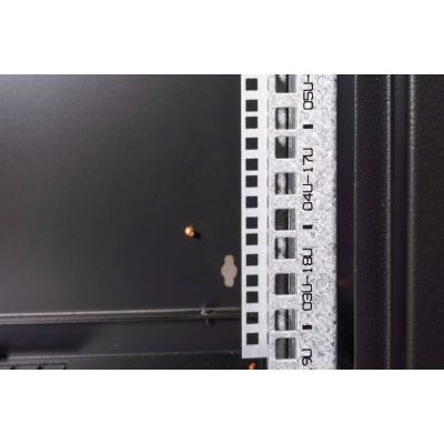5. Digitus Unique 19" 20U wall-mounted network cabinet 600x450, glass door, black, undivided, assembled, 100kg