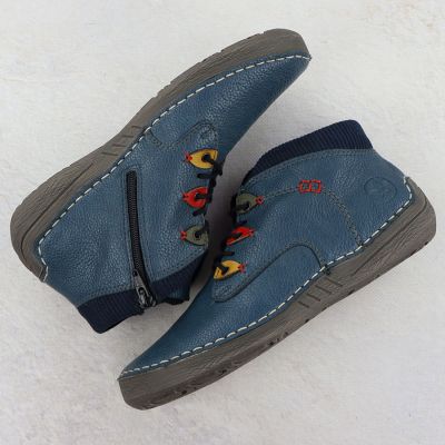 4. Comfortable insulated blue women's ankle boots Rieker 52544-14