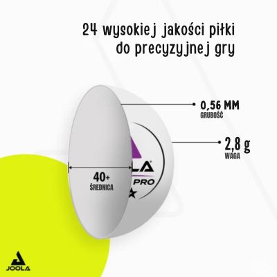 8. JOOLA PRO 3 STAR TABLE TENNIS BALLS 24 PCS WHITE