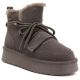 Women's brown suede leather platform ankle boots Big Star UU274314
