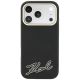 3. Karl Lagerfeld Grained with Resin Signature Logo MagSafe Case for iPhone 18 Pro / 17 Pro - Black