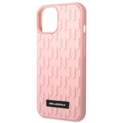 6. Karl Lagerfeld 3D Monogram Case for iPhone 14 Plus - Pink