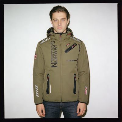 5. Geographical Norway Royaute DB 068 M WY1997H/GN-Kaki / Black Softshell Jacket