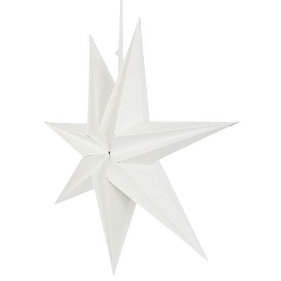 3. PAPER STAR DECORATION 30 CM 7-POINT WHITE SASKA GIFT & DECOR
