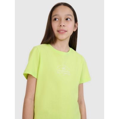 2. Girls' regular printed T-shirt 4F 4FJWSS25TTSHF1871-45S