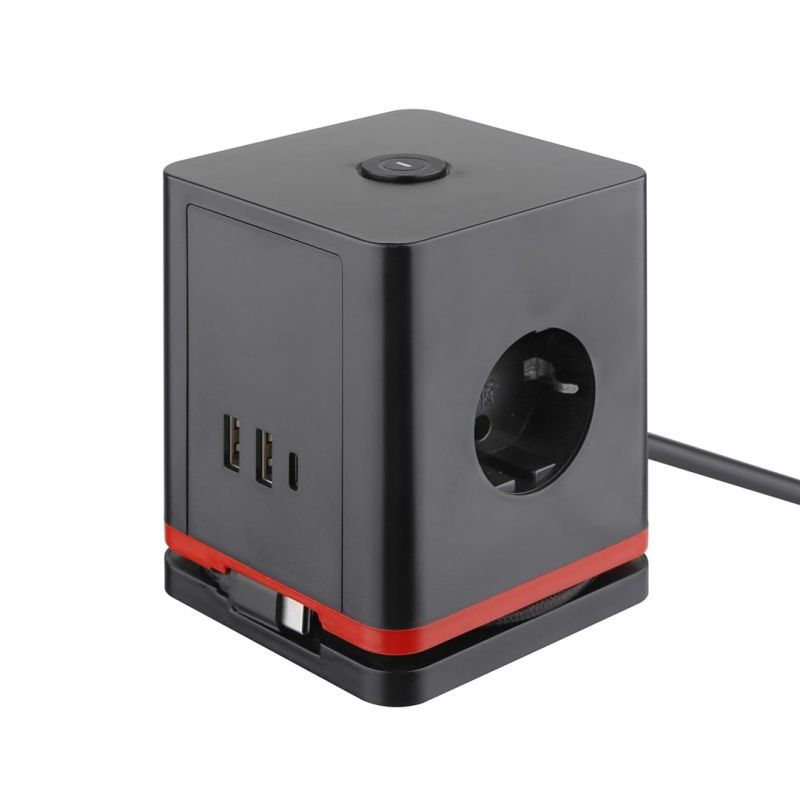 Olympia Steckdosenwürfel IOIO SW 1000, black