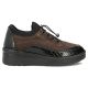 2. Leather suede crocodile wedge shoes brown Filippo DP8106