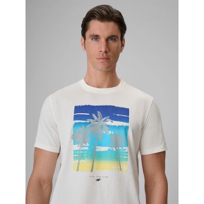 3. Men's regular printed T-shirt 4F 4FRSS26TTSHM4291-11S
