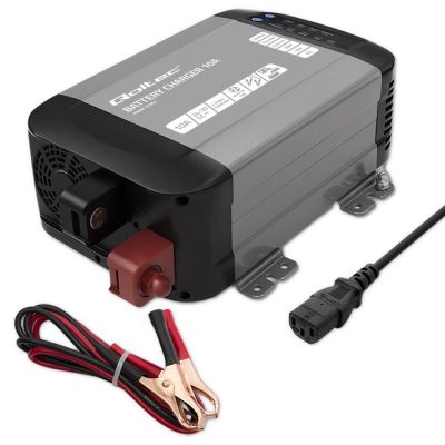 8. Qoltec Intelligent Monolith Charger for LiFePO4 AGM GEL SLA Batteries | 10A | 24V