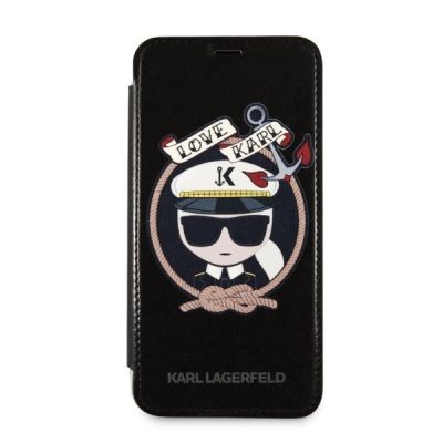 5. Karl Lagerfeld Signature Glitter iPhone X/Xs Case - Black