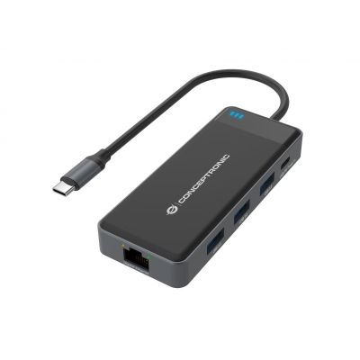 2. Conceptronic DONN14G Docking Station Wired USB 3.2 Gen 1 (3.1 Gen 1) Type-C Gray
