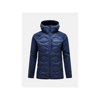 Peak Performance M Helium Down Hybrid Hood Jacket Navy Blue
