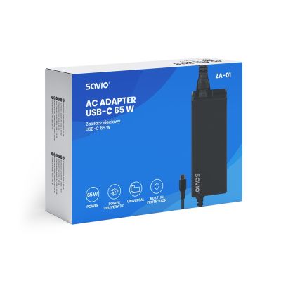 4. SAVIO AC ADAPTER USB-C 65W ZA-01