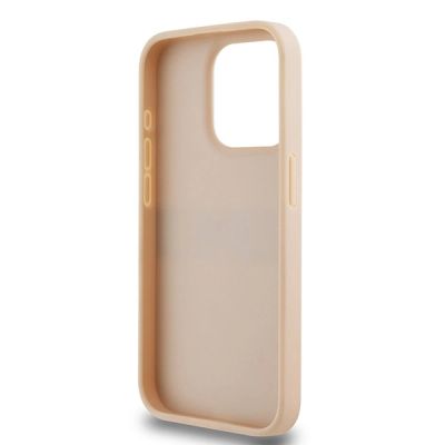 12. DKNY Leather Mono Stripe & Metal Logo case for iPhone 15 Pro - pink