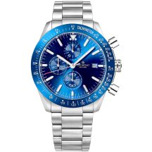 Men's Watch Giewont Chronograph Sapphire Silver Blue GW8720-B3