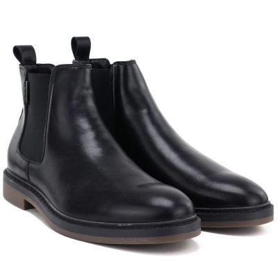 4. Men's leather Chelsea boots, unlined, black, Big Star UU174280