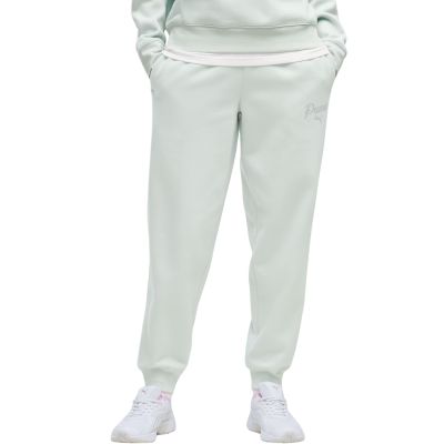 Women's Puma ESS Script Comfort Mint Trousers 694067 29