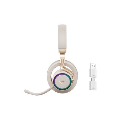 3. Havit Fuxi-H8 Wireless Open-Ear Gaming Headphones (Gold)