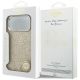 6. Guess Glitter Triangle Logo MagSafe Case for iPhone 17 Pro Max - Gold
