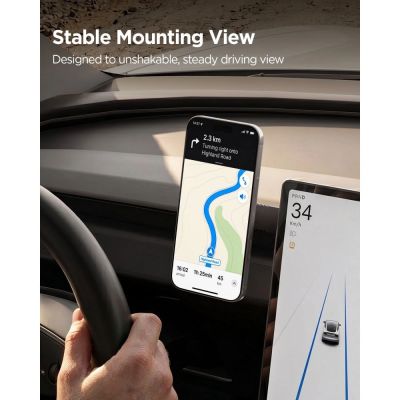 8. Spigen MFT35-1 MagSafe Car Mount for Dashboard - Black