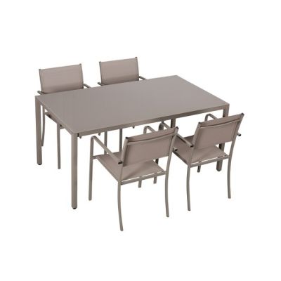 MASTER LIVORNO GARDEN FURNITURE SET 4 CHAIRS + TABLE