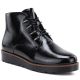 Women's black patent leather wedge ankle boots Potocki Z25-JE19360