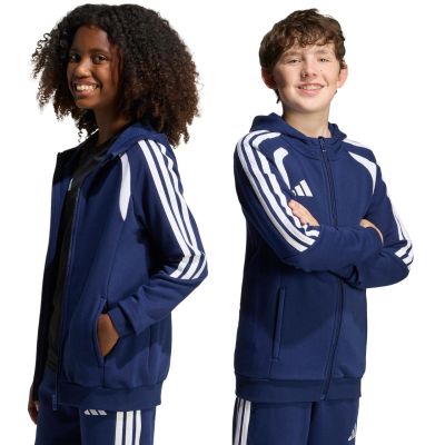 adidas Tiro 26 League Sweat Full Zip Hoodie for Kids Navy Blue KF3322