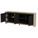 2. PORTO 3D chest of drawers 190x38x77 oak/black