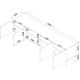 3. 4D TV cabinet PALAZZO BIS 201x40x60 white matt