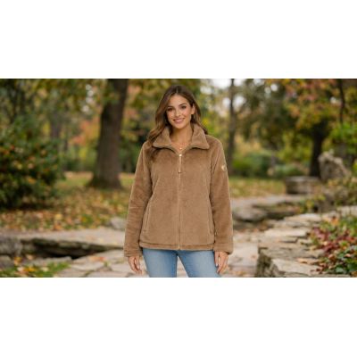 7. Women’s fleece jacket Geographical Norway TOFURE TAUPE DB LADY 0124 (WZ8151F/GN-TAUPE)