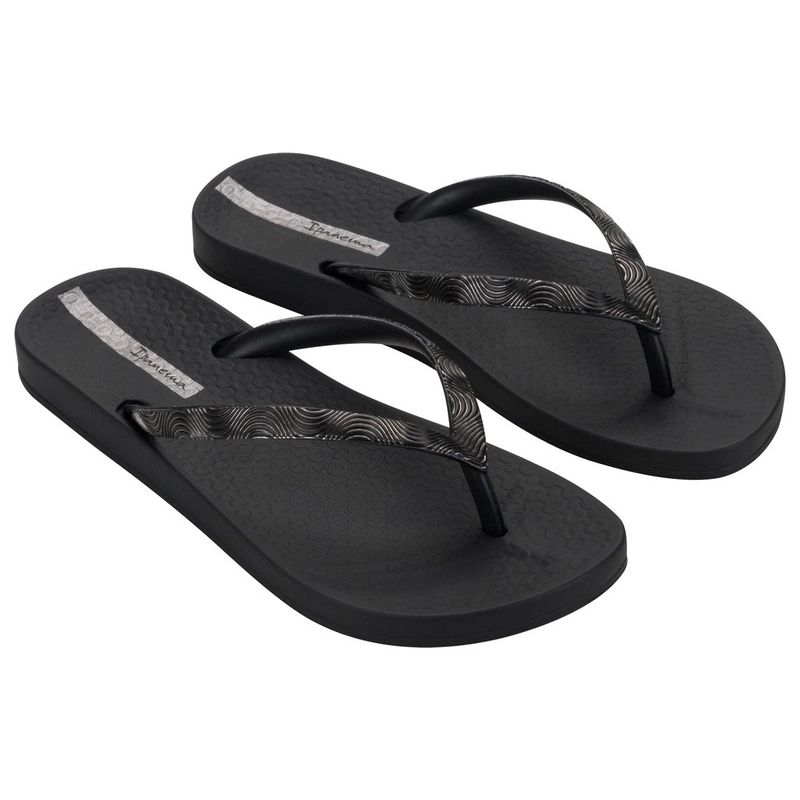 6. Ipanema Mesh IX comfortable women's flip-flops black