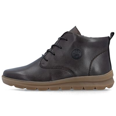 10. Women's leather ankle boots, insulated, brown, Rieker Z0022-25