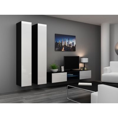 3. VIGO full display cabinet '180' 180/40/30 black/white half
