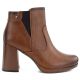 7. Women's ankle boots with a block heel and platform, insulated, brown, M.Daszyński AF125B-1