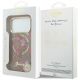 8. Guess IML Glitter Blossom Roses case for iPhone 17 Pro Max / 18 Pro Max - burgundy